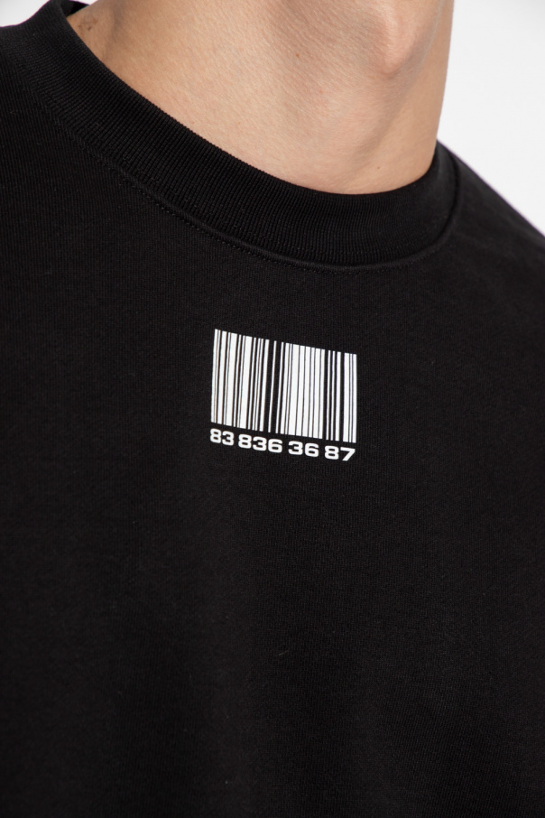 SchaferandweinerShops Canada - Black Sweatshirt with barcode print ...